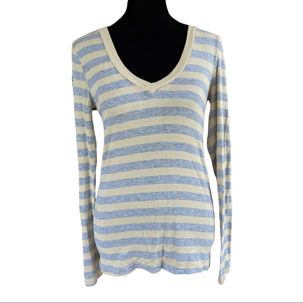 Michael Stars the original tee Gold and Grey Stripes One Size Fits Most